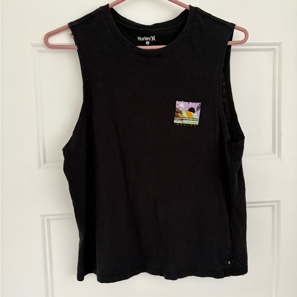 Hurley Black Crew Neck Top